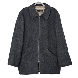 Vintage Joseph & Lyman Bloomingdales Wool Blend Full Zip Jacket Mens Medium Gray